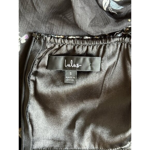 Lulus Made to Flaunt Black Floral Print Maxi Dress Women Size S Sleeveless Dress - Picture 9 of 10